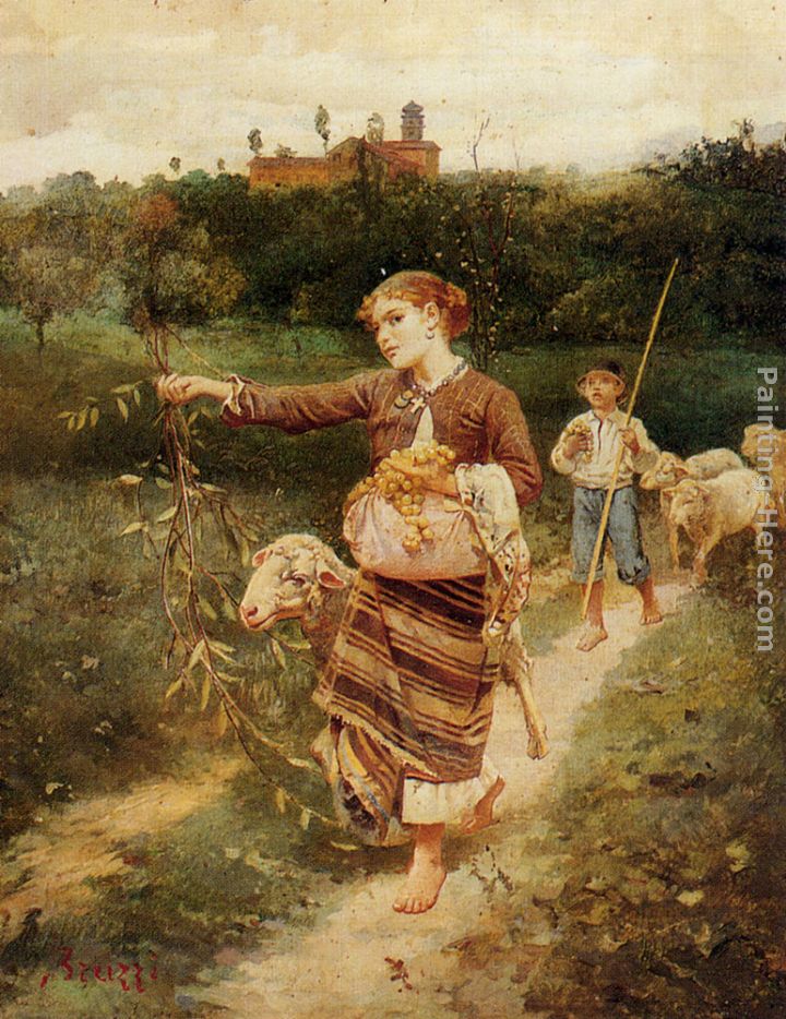 The Grape Pickers painting - Stefano Bruzzi The Grape Pickers art painting